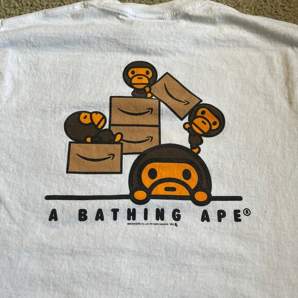 Authentic Bape x Amazon Tee White M - Picture 2 of 7